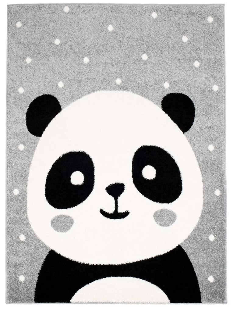 Dekorstudio Moderný koberec BUBBLE - Sivá panda Rozmer koberca: 140x200cm