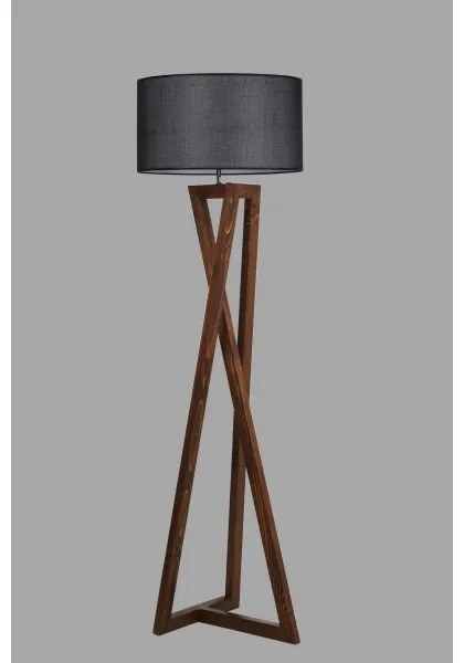 Stojacia lampa MACKA 1xE27/60W/230V čierna/hnedá