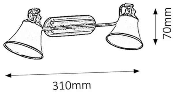 Rabalux 6546 - Bodové svietidlo GRANDO 2xE14/40W/230V