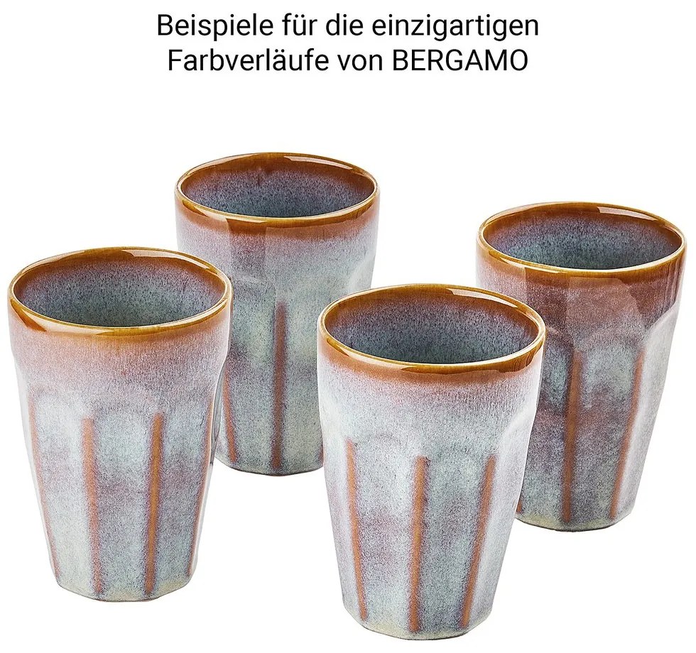 BERGAMO Hrnček Latte macchiato 330 ml - šedohnedá