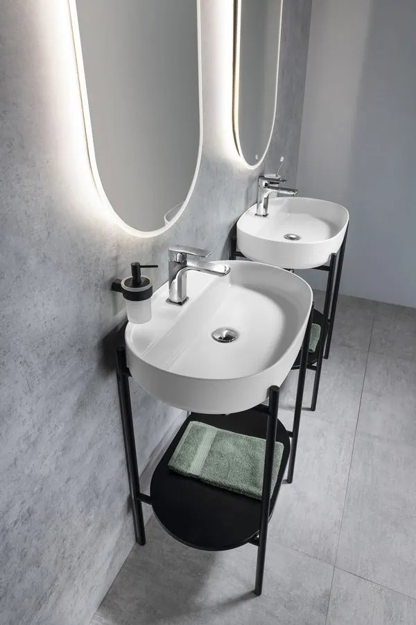 Sapho Sapho, kúpeľňový set PUNO 60, čierna matná, KSET-035