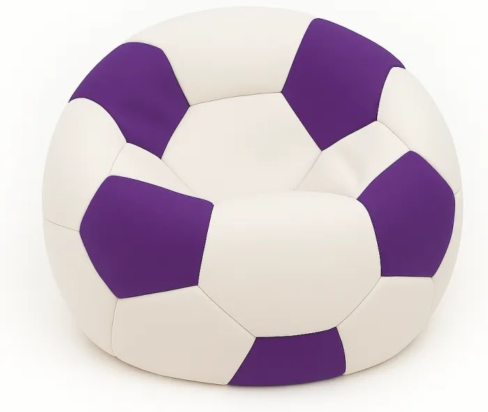 Sedací vak futbalová lopta malá bielofialová EMI