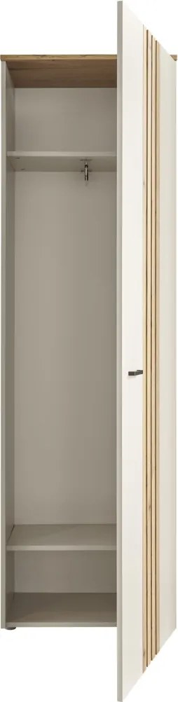 Predsieňová šatníková skriňa Lima, béžová kašmír/dub evoke