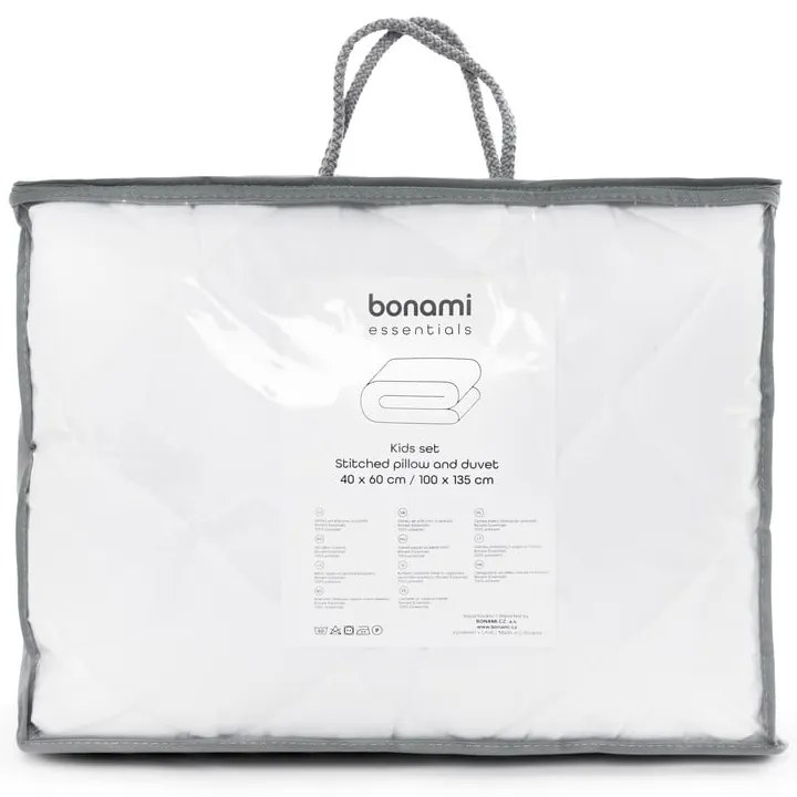 Celoročný detský set prikrývky a vankúša do detskej postieľky 100x135 cm Stitched – Bonami Essentials