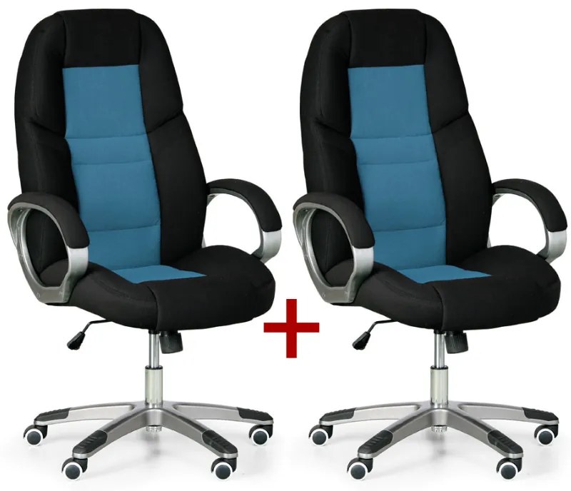Kancelárske kreslo KEVIN 1+1 ZADARMO, modrá