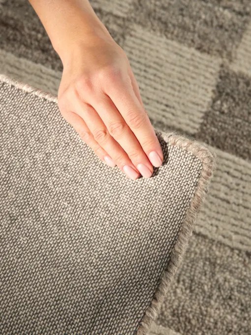 Koberec BOHO Quadra kremový / hnedý