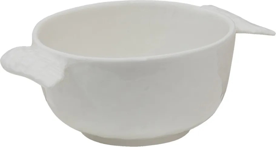 Biela keramická miska na polievku s krídlami Wings - 14*10*5 cm