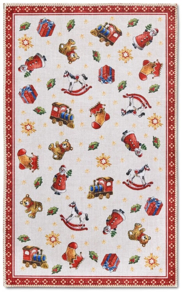 Villeroy & Boch, Kusový koberec Villeroy & Boch Toy's delight s potlačou 106192 Red, Multicolor, 50x80, červená, obývacia izba