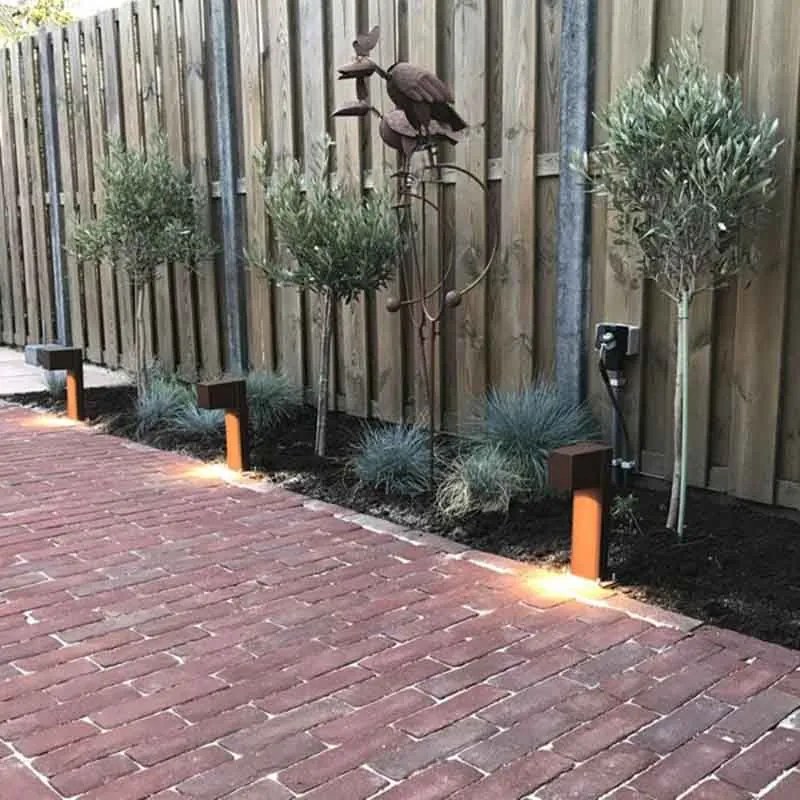 Priemyselné vonkajšie stĺpové svietidlo hrdzavohnedé 30 cm IP44 - Baleno