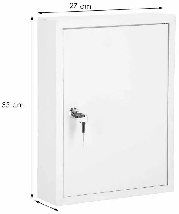 SPRINGOS Skrinka na kľúče 42 háčikov, biela SPRINGOS TX5034