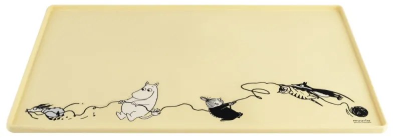 Podložka pod misky pre psov Moomin Pets 48x30cm, žltá