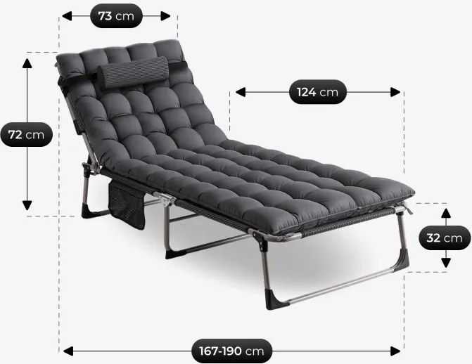 Lehátko VENUS, sivé