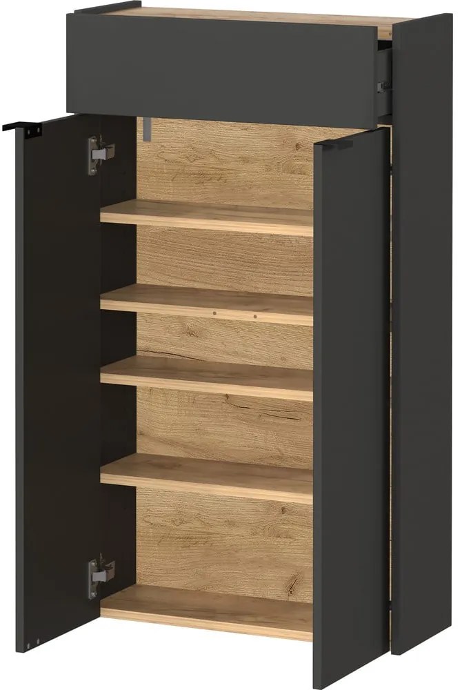 Antracitová skrinka 56x97x22 cm Ameca – Germania