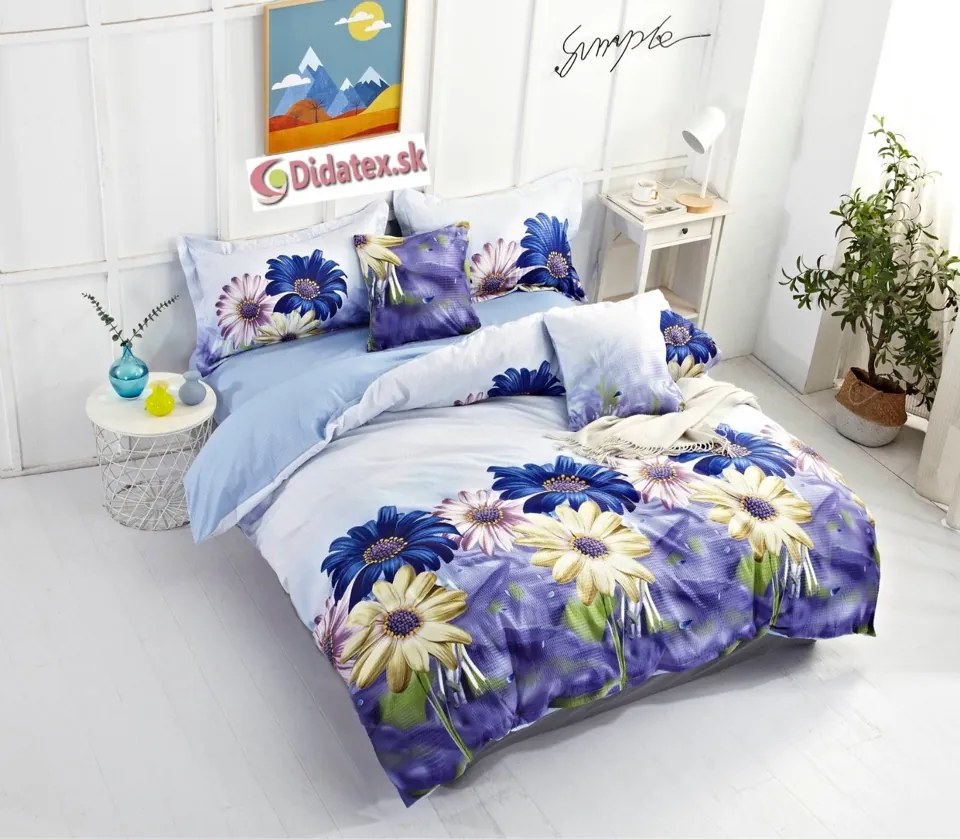 Sendia Textil GERBERA krepové obliečky 140x200 cm Rozmer obliečok: 140x200 cm, Obsah balenia: 7 Set Balenie