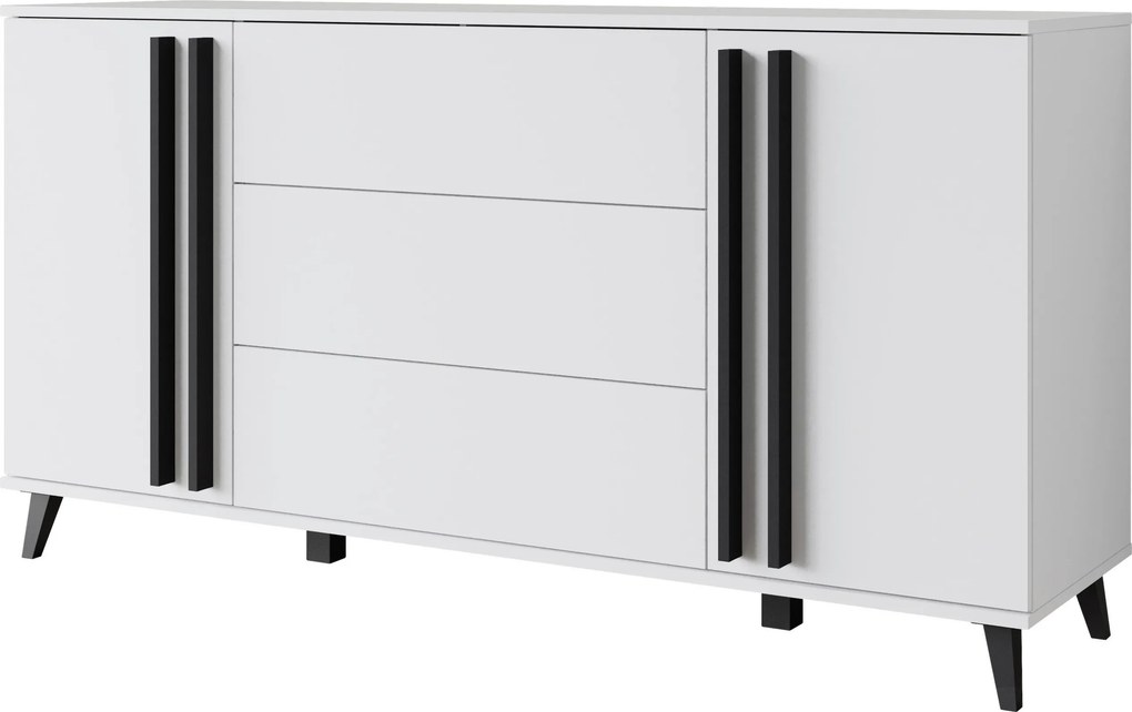 XXXLutz ŠIROKÁ KOMODA, biela, 150/77,8/39,5 cm P & B - Online Only obývacie izby - 002778006304