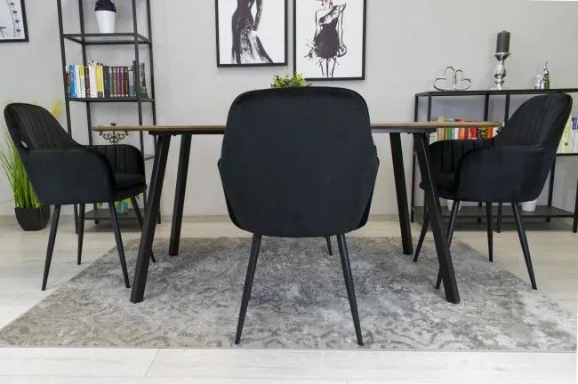 Set jedálenských stoličiek LUGO čierne (2ks)
