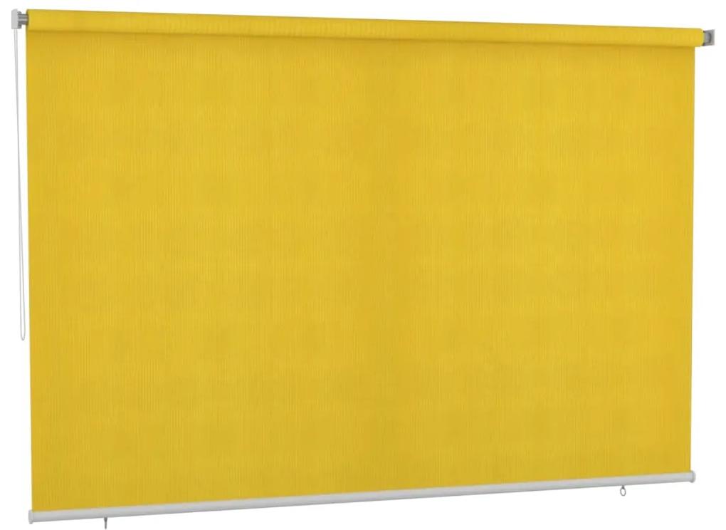 vidaXL Vonkajšia zatemňovacia roleta 350x230 cm žltá