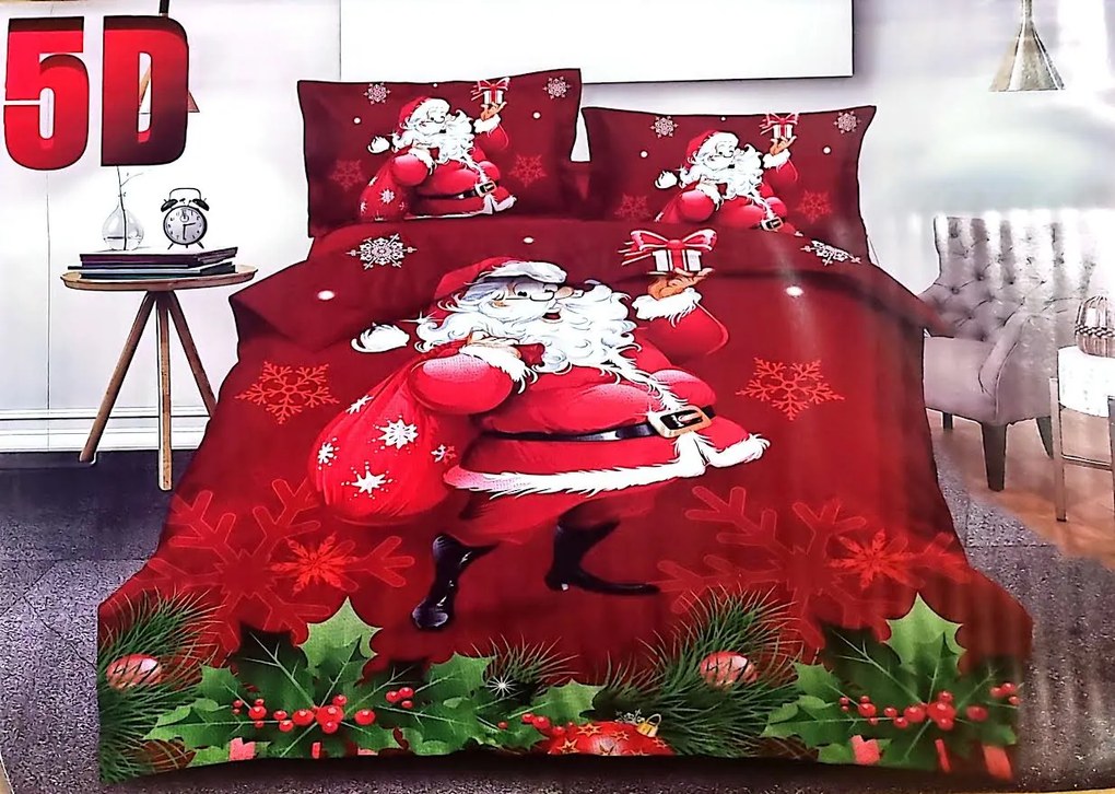 Obliečky Vianočný vzor B/6 Bavlna 7-dielna súprava