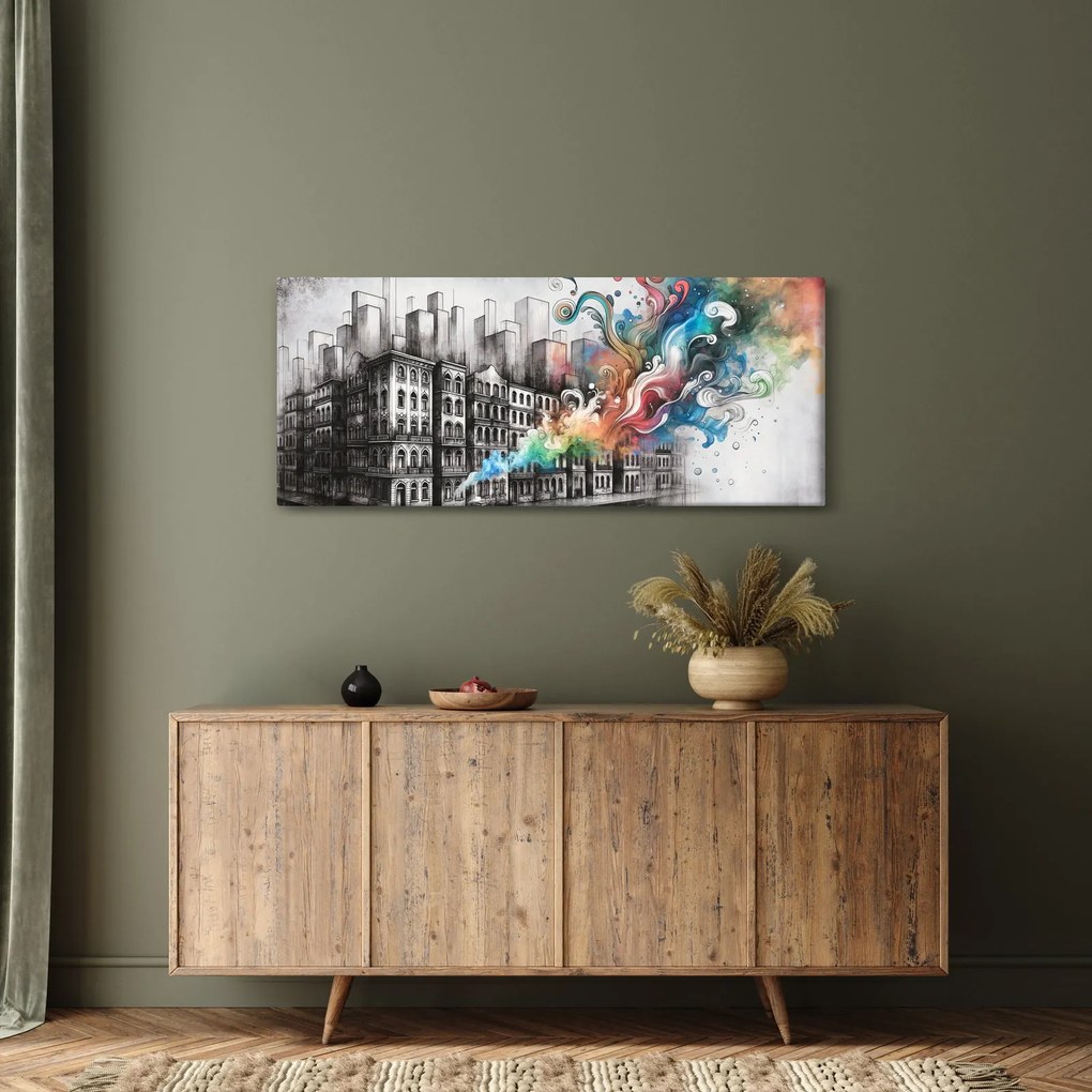 Obraz - Priemyselný život (120x50 cm)