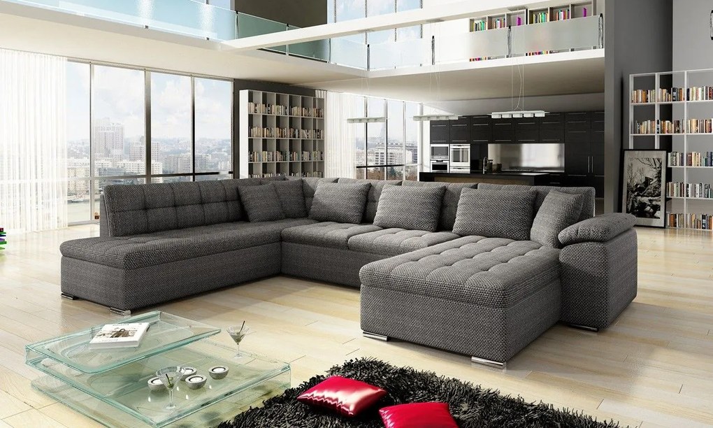 Rohová sedacia súprava Tony Bis, Dostupné poťahy: Uttario Velvet 2955 + Uttario Velvet 2955 + Uttario Velvet 2979, Strana: Pravá - U