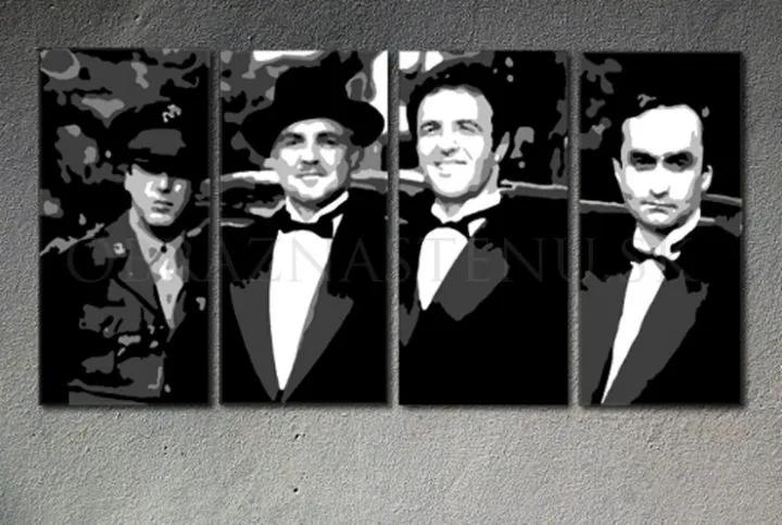 Ručne maľovaný POP Art obraz Corleone Family