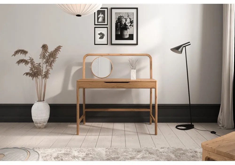 Toaletný stolík z dubového dreva 57x110 cm Twig – The Beds