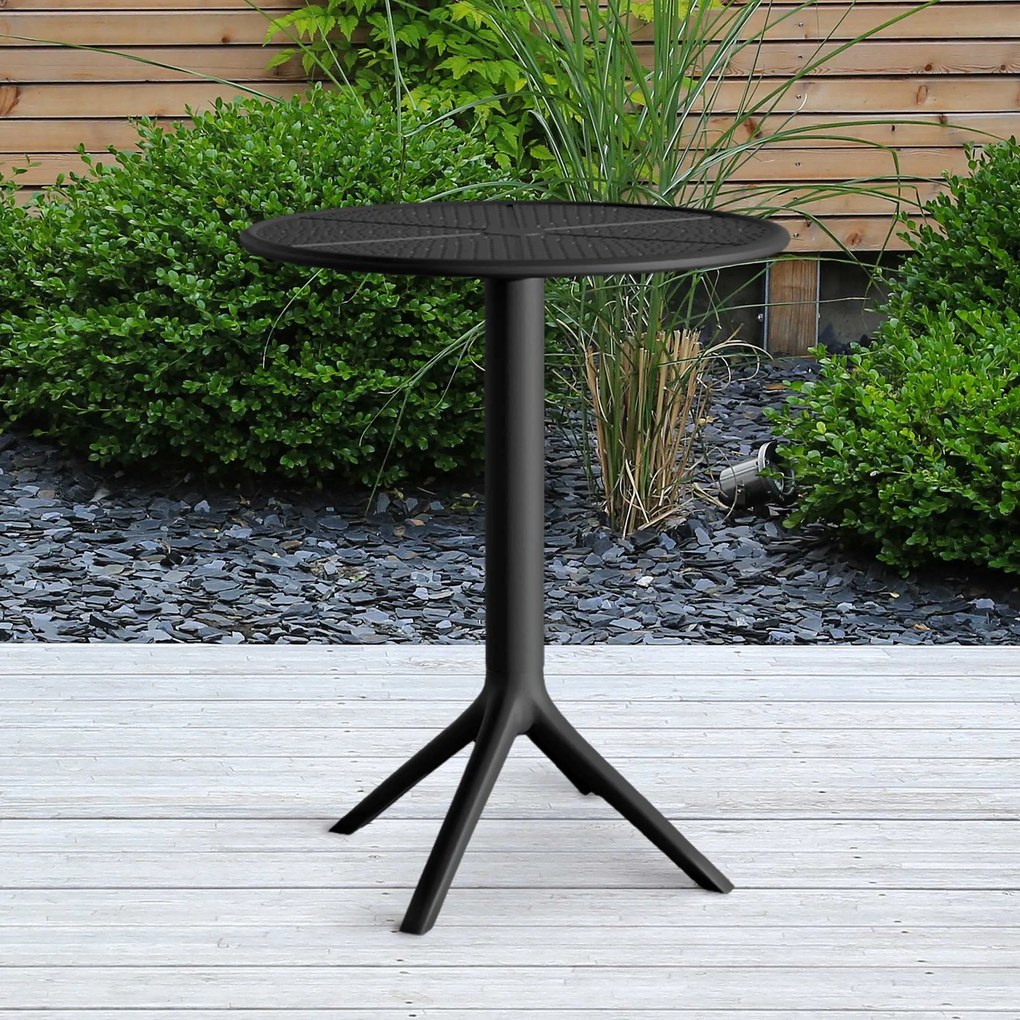 Okrúhly stôl Lacota 60 cm - čierna