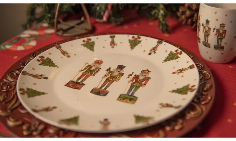 Porcelánový dezertný tanierik s Luskáčikmi Happy Little Christmas - Ø 20 cm