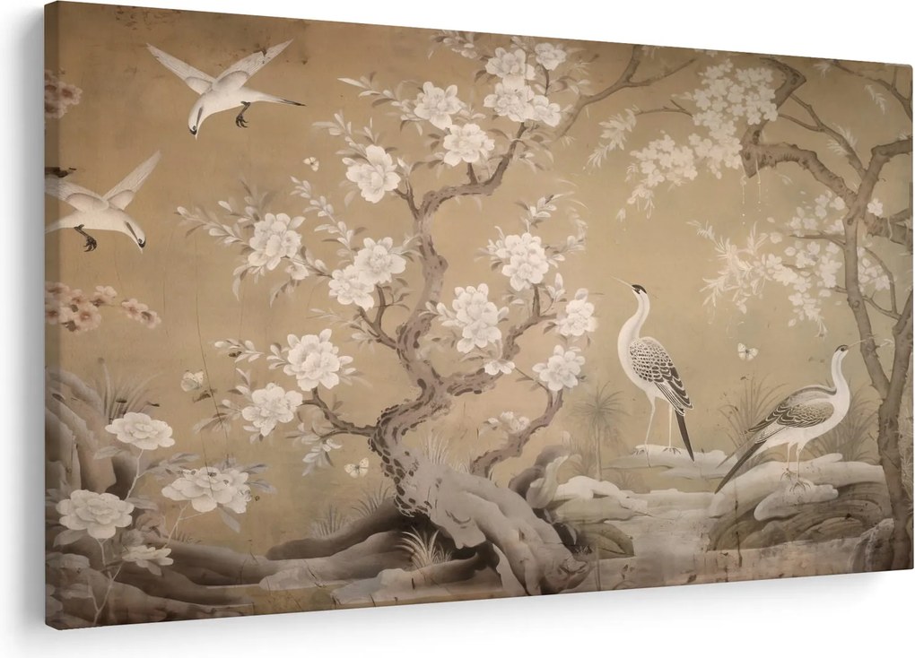 Obraz - Kreslená japonská krajina (90x60 cm)