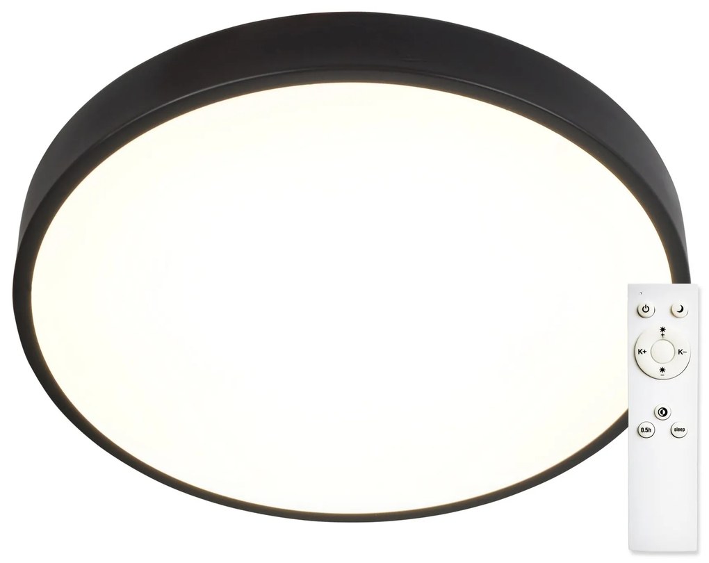 TOP LIGHT Svetlo nástenné-stropné Metal 40C RC, Čierna