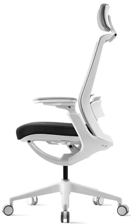 Kancelárska ergonomická stolička ROLY White — sieť, látka, biela / viac farieb Černá