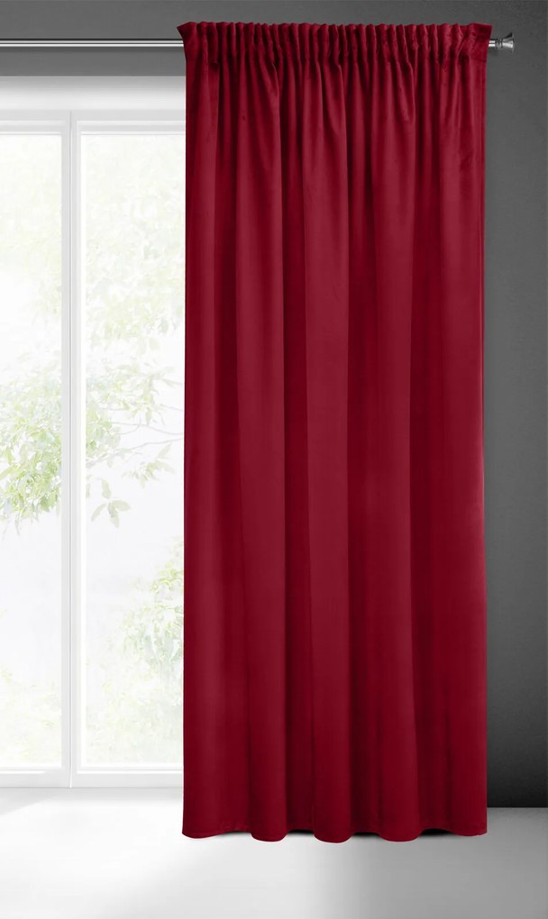 ZATEMŇOVACÍ ZÁVES NA PÁSKE PIERRE CARDIN SIBEL 140 X 270 CM BORDOVÁ