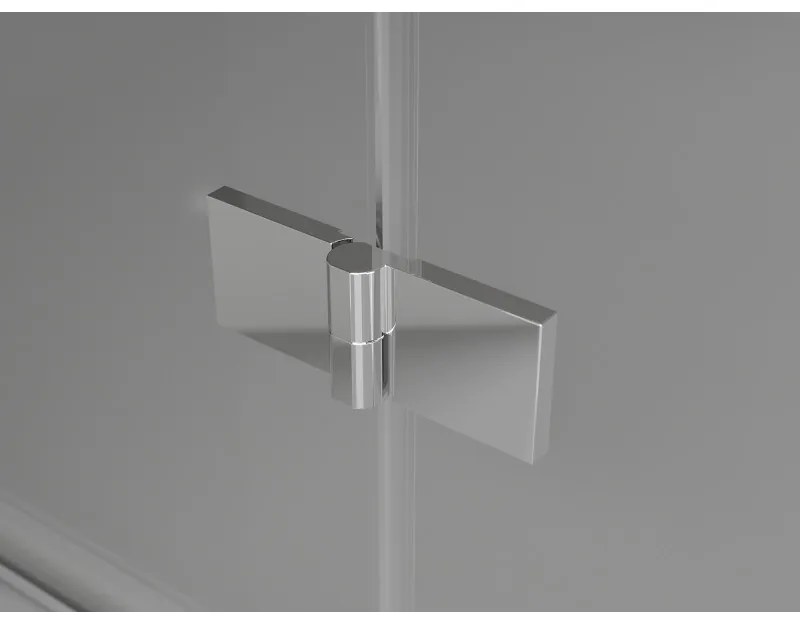 Mexen Lunar Duo výklopný sprchový kút 120 x 85 cm, 8mm číre sklo, chrómový profil, 834-120L-085P-01-00