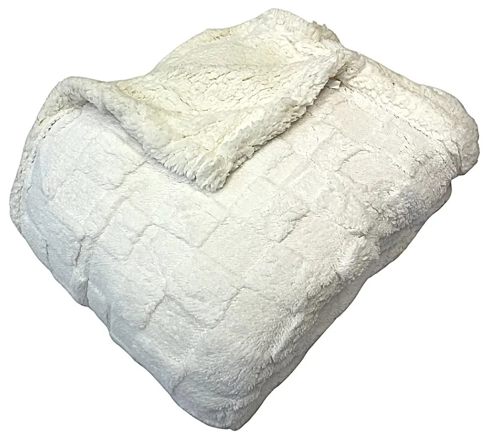 Deka luxury baranková z mikroplyšu biela 200x230cm TiaHome