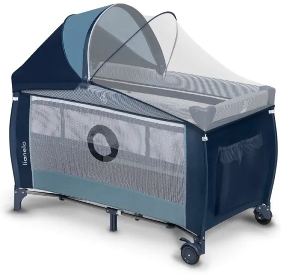 Lionelo - Cestovná postieľka SVEN PLUS modrá