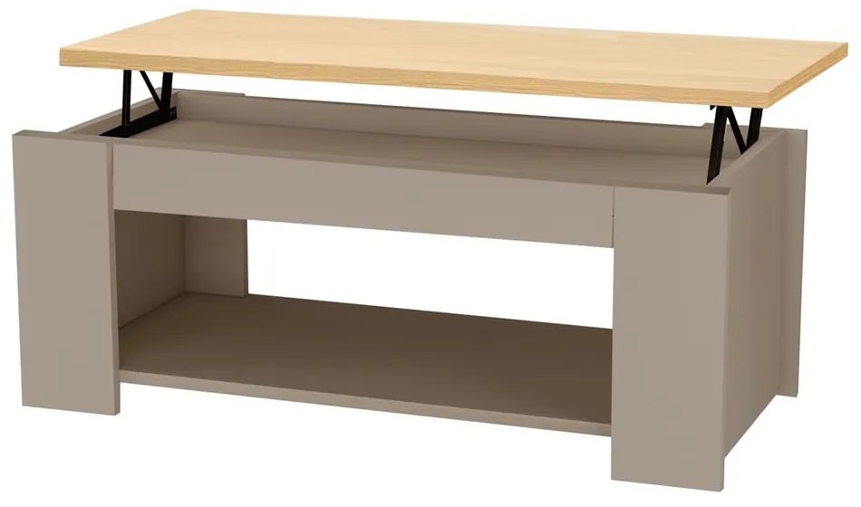 Konferenčný stolík s doskou v dubovom dekore v sivo-prírodnej farbe 105x47 cm Emerald – Støraa