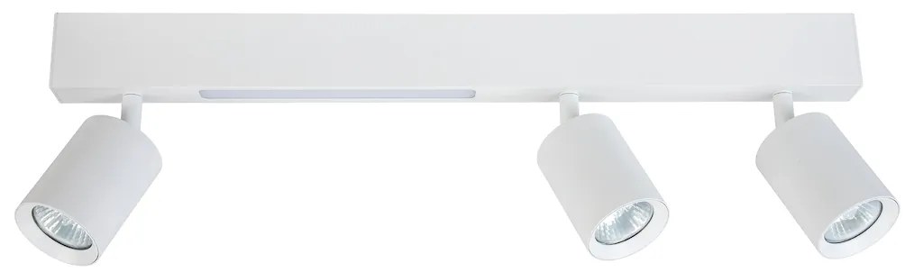 Stropné svietidlo Magnet, 3x biele kovové tienidlo + 1x LED 5W, w