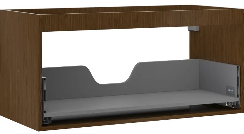 Mexen Box-A, závesná skrinka 100 cm, 1 zásuvka, orech, 91AX0-1000-470-1-86