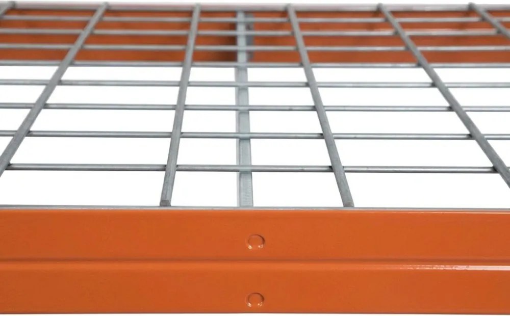 Kovové regály RIVET PRO 180x90x60 oceľová mriežka 5 úrovní modro-oranžová