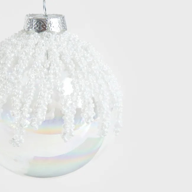 Závesná vianočná dekorácia FJER s perlami 711602