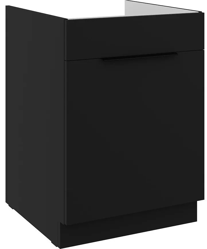 Kuchynská skrinka Siena čierna mat 60ZL 1S BB