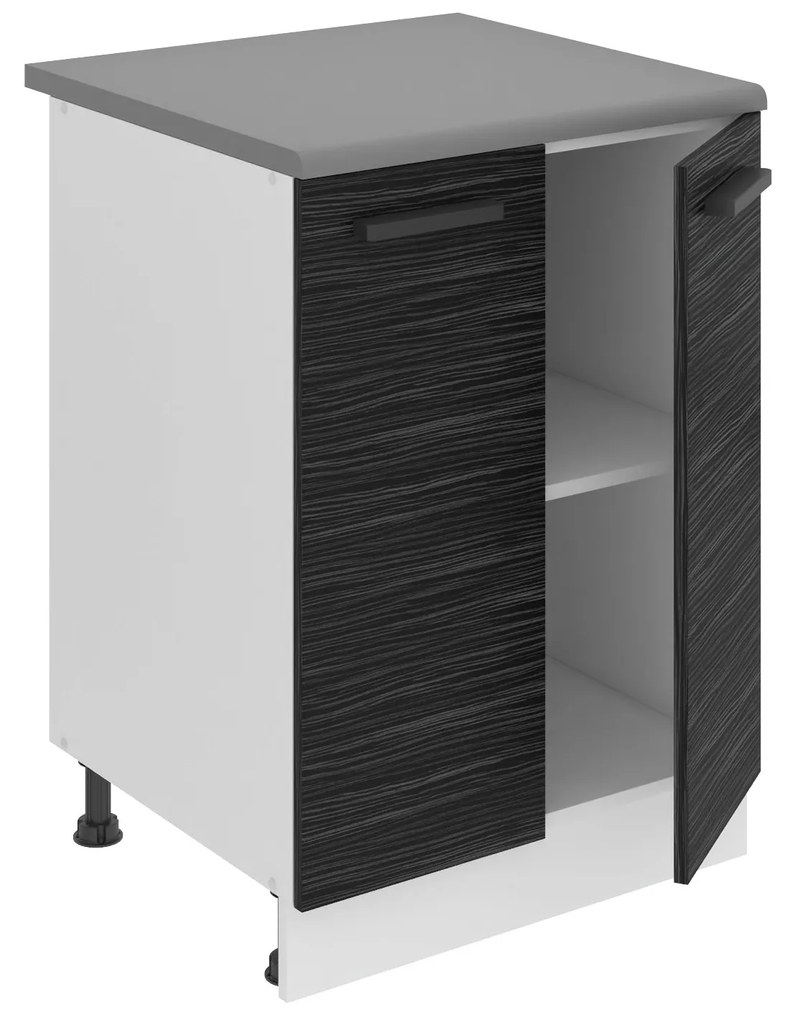 Kuchynská skrinka Belini Premium Full Version spodná 60 cm eben kráľovský s pracovnou doskou