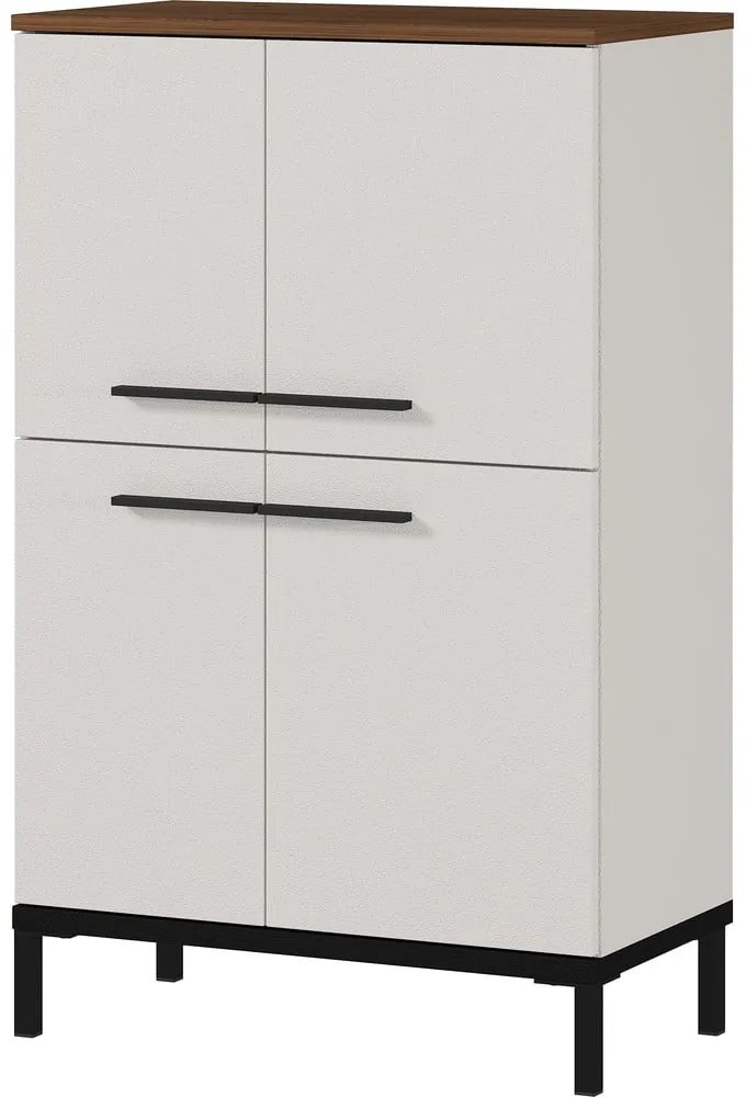 Svetlosivá vysoká kúpeľňová skrinka v dekore orecha 60x97 cm Yonkers - Germania