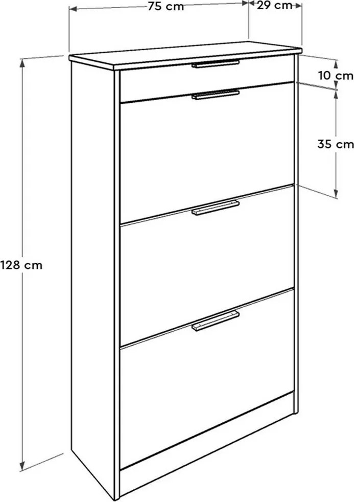 Skriňa na topánky Oslo Walnut II