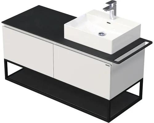 Kúpeľňová skrinka s umývadlom Intedoor Landau Metal 120 cm biela