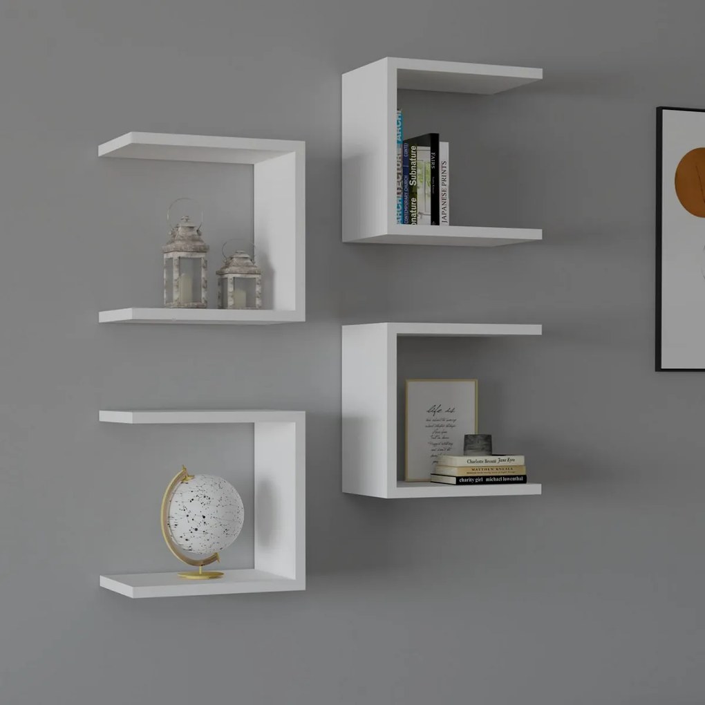 Polička Base White, 4 ks