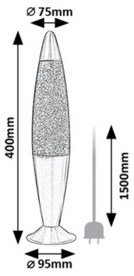 Rabalux 76113 - LED Lávová lampa GLITTER 2 LED/25W/230V