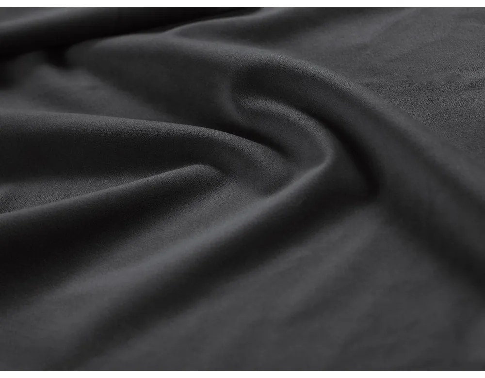 Sivá zamatová čalúnená dvojlôžková posteľ s úložným priestorom s roštom 180x200 cm Bellis – Micadoni