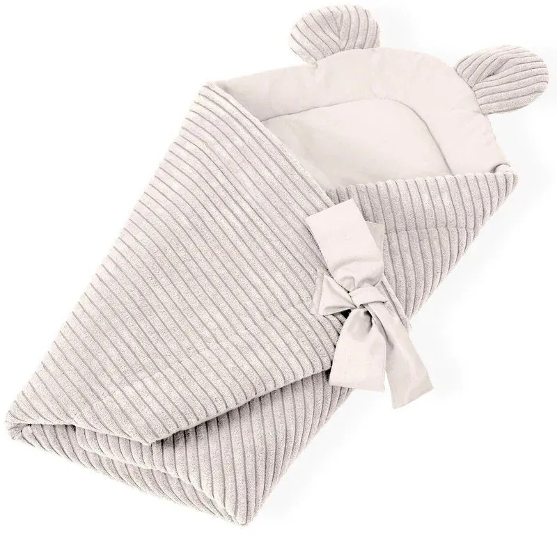 Béžová menčestrová detská zavinovačka 35x65 cm – Meowbaby