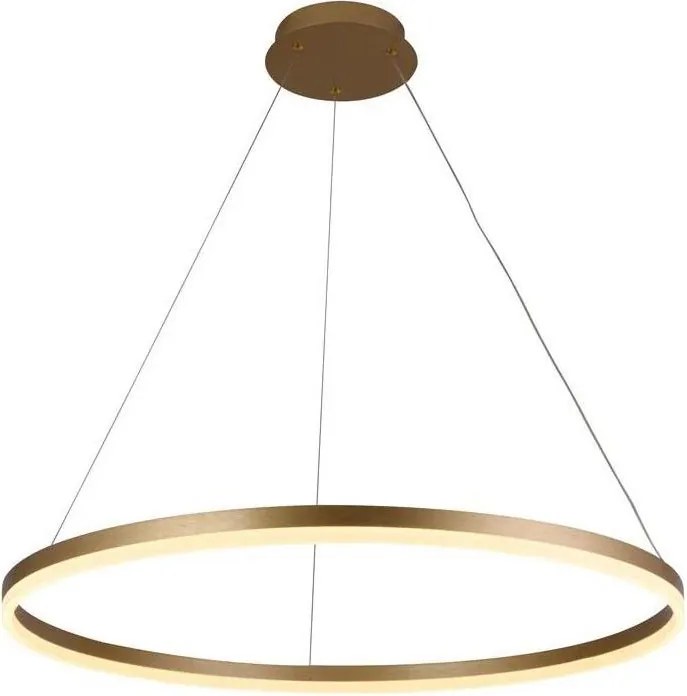 Brilagi - LED stmievateľný luster na lanku CIRCLE LED/55W/230V 3000-6500K zlatý s diaľkovým ovládaním